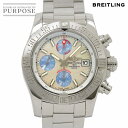 ブライトリング BREITLING アベンジャー2 A13381 クロノグラフ メンズ 腕時計 デイト ホワイトシェル オートマ 自動巻き ウォッチ Avenger II 【中古】