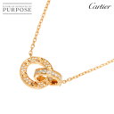 【新品同様】 カルティエ Cartier ラブ パヴェ ダイヤ ネックレス 41cm K18 PG ピンクゴールド 750 Necklace【証明書付き】【中古】
