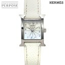 エルメス HERMES Hウォッチ ミニ HH1 110 レディース 腕時計 ホワイトシェル クォーツ ウォッチ H Watch mini 【中古】