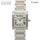 【新品仕上げ 済み】 カルティエ Cartier タンクフランセーズMM W51011Q3 ボーイズ 腕時計 デイト アイボリー クォーツ ウォッチ Tank Francaise 【中古】