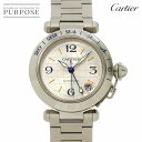 カルティエ Cartier パシャC メリディアン GMT W31029M7 ボーイズ 腕時計 デイト シルバー オートマ 自動巻き ウォッチ PashaC 【中古】