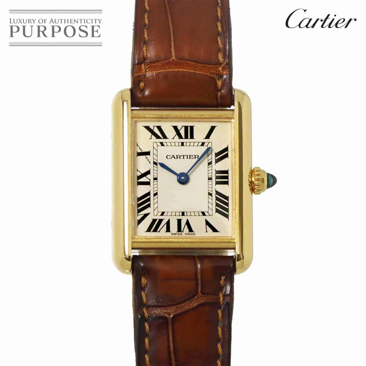 カルティエ Cartier タンクルイSM W1529856 レディース 腕時計 K18YG イエローゴールド クォーツ ウォッチ Tank Louis 【中古】