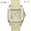 カルティエ Cartier サントス100 MM W20122U2 ボーイズ 腕時計 ホワイト オートマ 自動巻き ウォッチ Santos 100 【中古】
