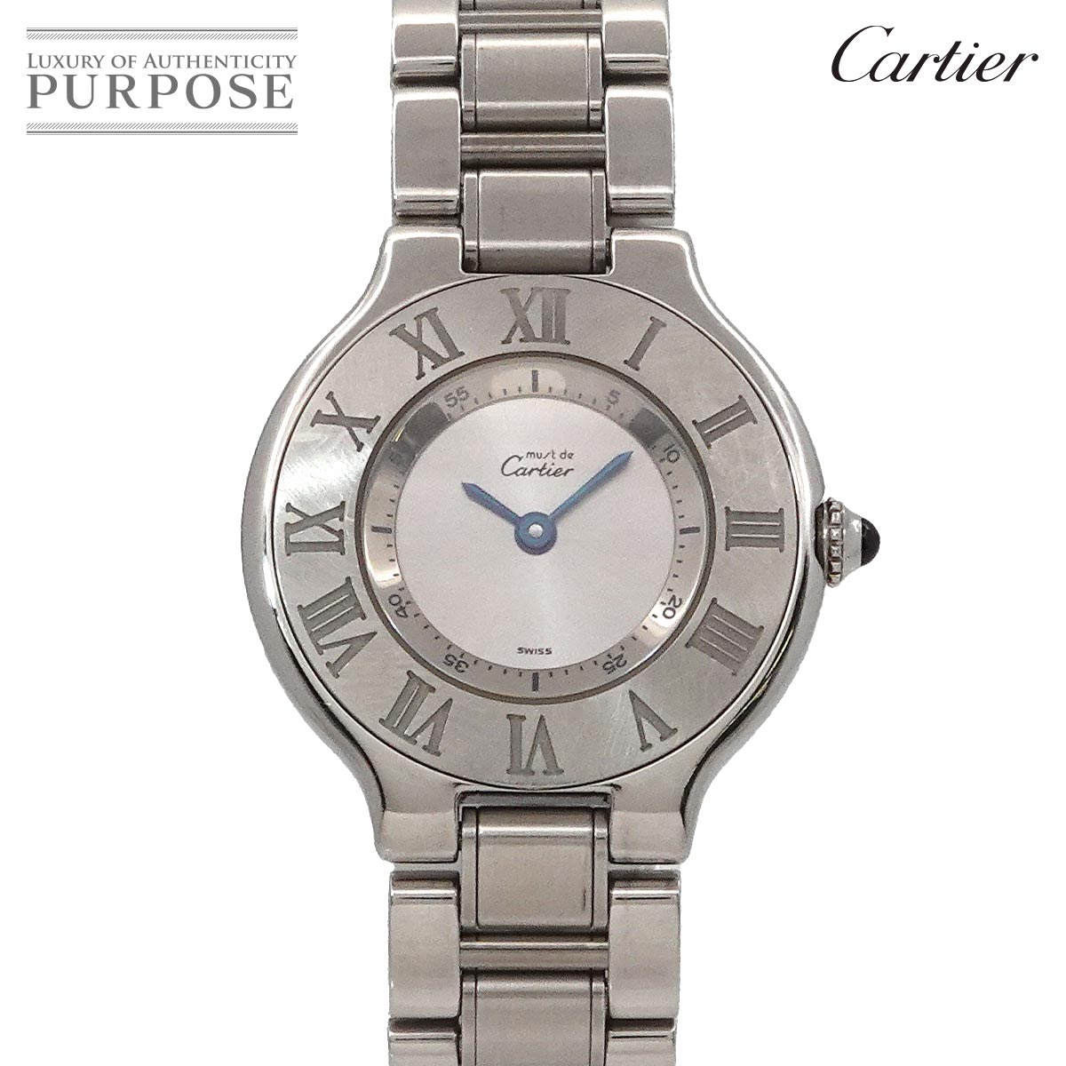 カルティエ Cartier マスト21 ヴァンティアン W10109T2 レディース 腕時計 シルバー クォーツ ウォッチ Must21 【中古】