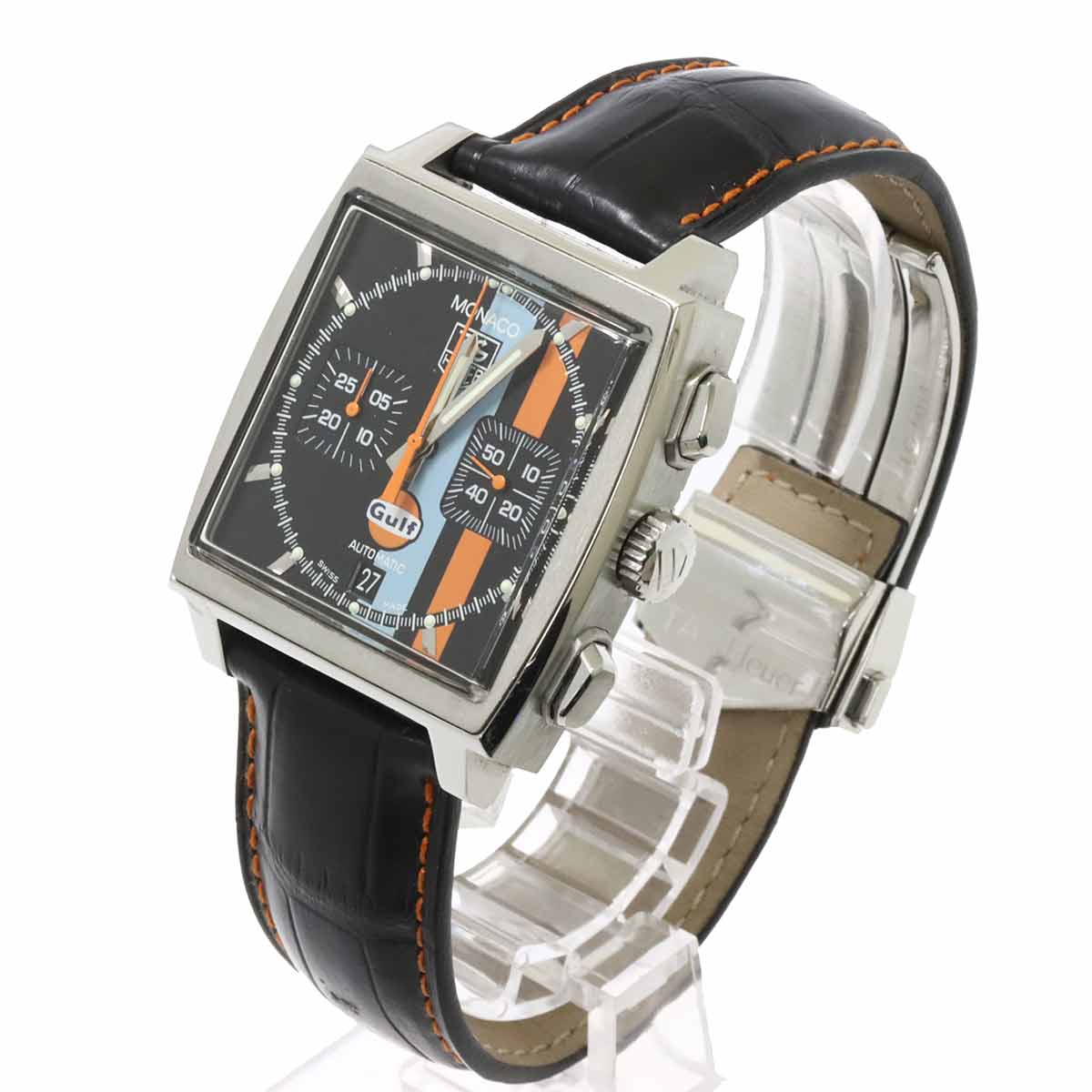 タグホイヤー TAG Heuer モナコ ガルフ CW211A 4000本限定 クロノグラフ メンズ 腕時計 デイト 自動巻き Monaco 【中古】