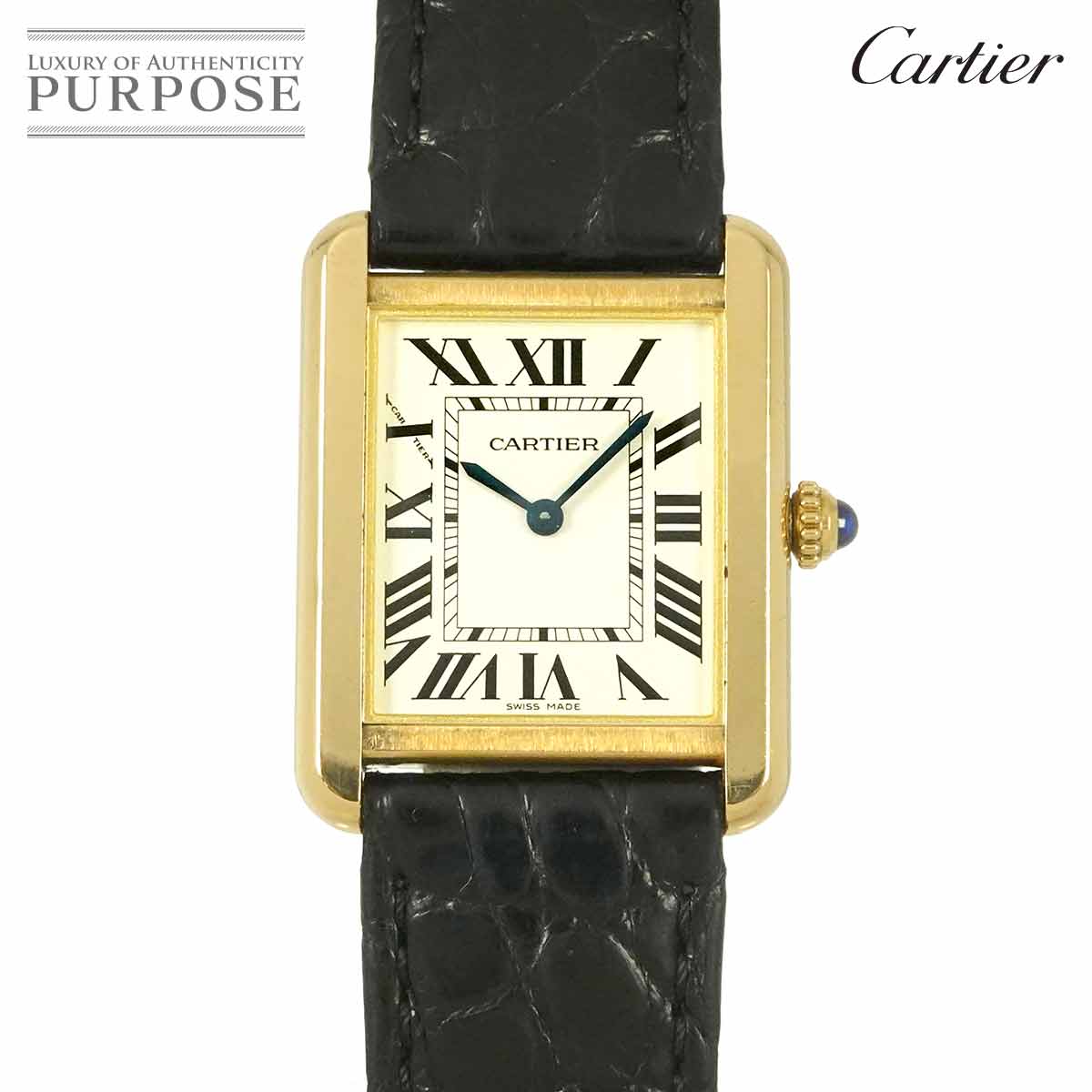 カルティエ Cartier タンクソロSM コンビ W5200002 レディース 腕時計 シルバー K18YG イエローゴールド クォーツ ウォッチ Tank solo 【中古】