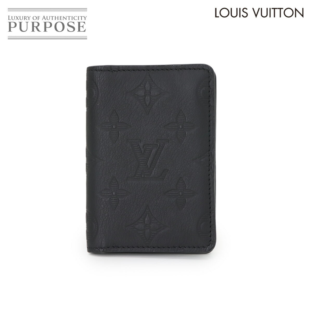 【新品同様】 ルイ ヴィトン LOUIS VUITTON モノグラム シャドウ オーガナイザー ドゥ ポッシュ カードケース レザー ブラック M62899 RFID Card Case 【中古】
