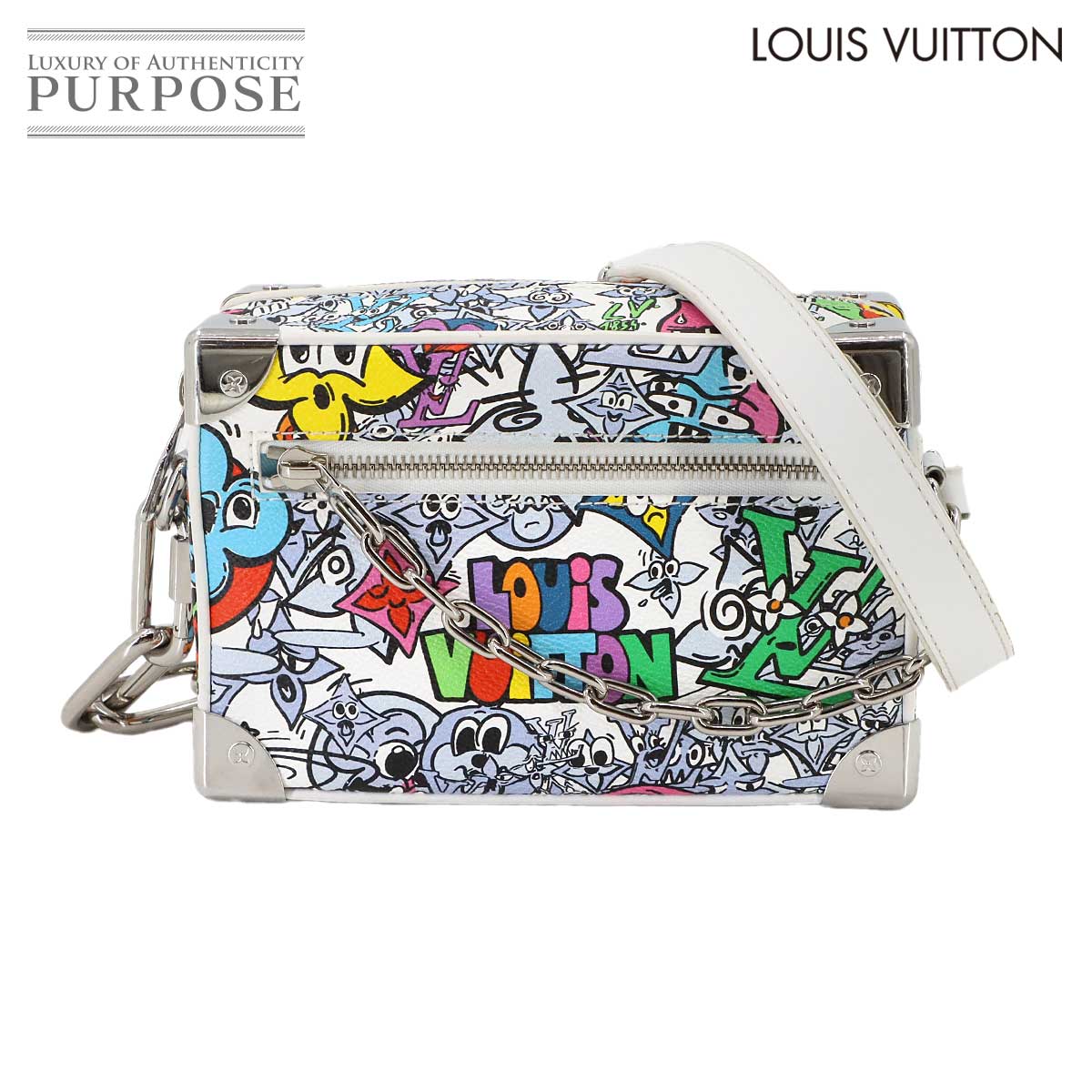 【美品】 ルイ ヴィトン LOUIS VUITTON モノグラム コミック ミニ ソフトトランク ショルダー バッグ ..