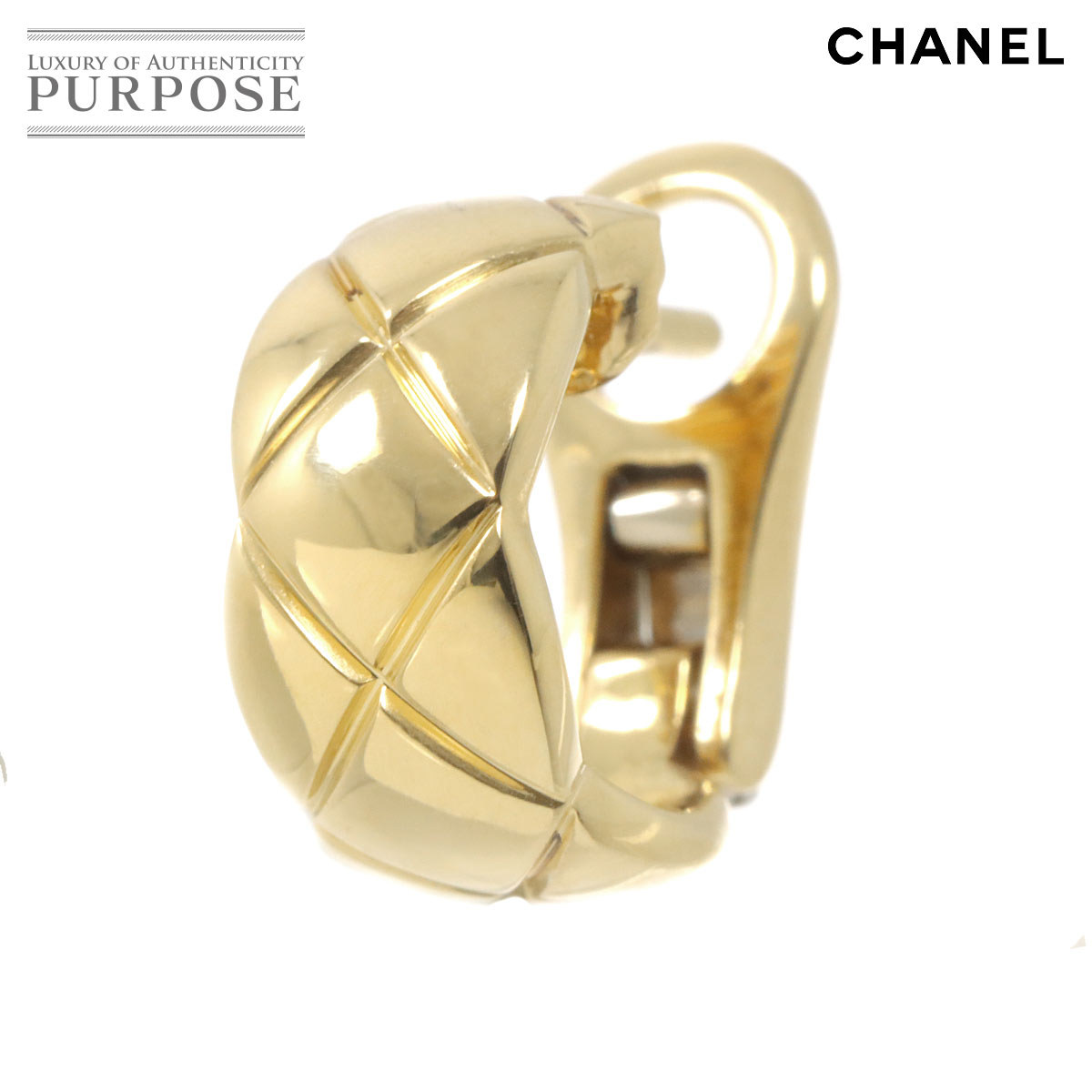 【新品同様】 シャネル CHANEL ココ クラッシュ イヤリング K18 YG イエローゴールド 750 片方のみ 片耳 Earrings Clip on【中古】