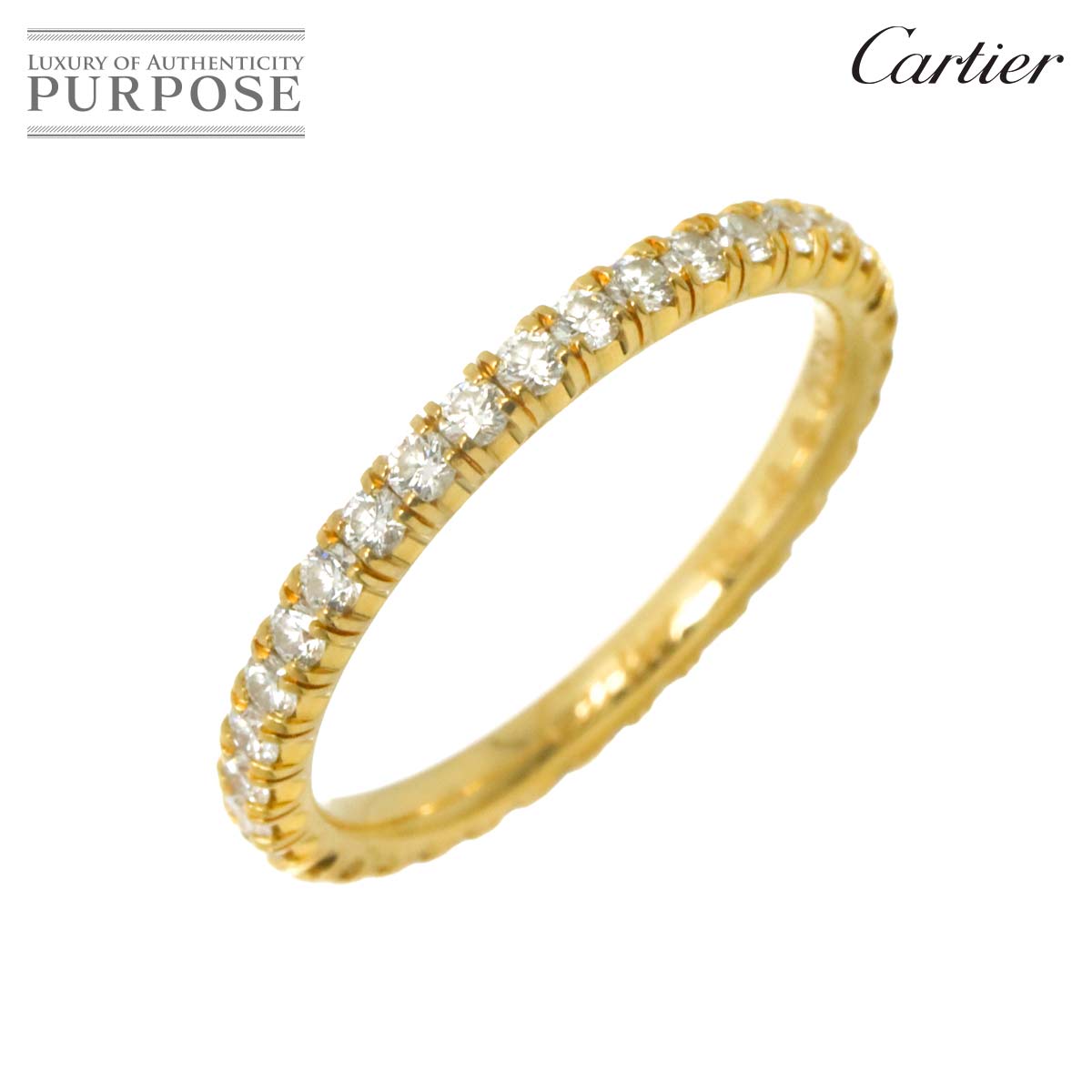 【新品同様】 カルティエ Cartier エタンセル ドゥ #48 リング フル ダイヤ K18 YG 750 指輪 Etincelle Diamond Ring【中古】