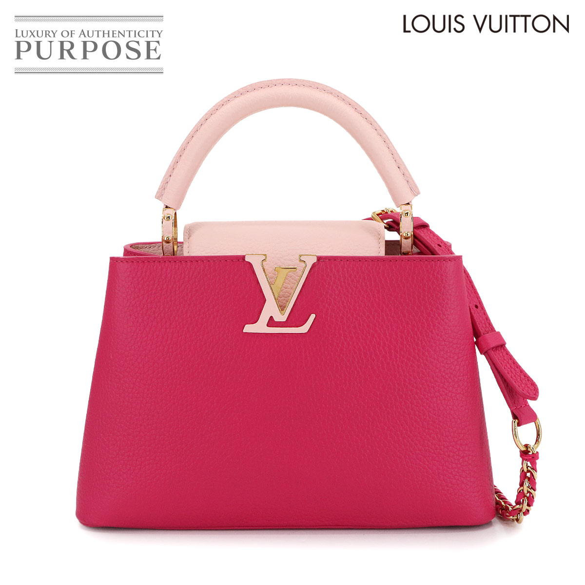 Rakuten - 【新品同様】 ルイ ヴィトン LOUIS VUITTON カプシーヌ BB 2way ハンド ショルダー バッグ トリヨンレザー ピンク RFID Capucines 【中古】