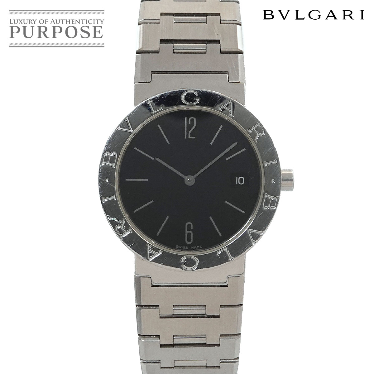 ブルガリ BVLGARI ブルガリブルガリ BB33SS ボーイズ 腕時計 デイト ブラック クォーツ ウォッチ BVLGARIBVLGARI 【中古】