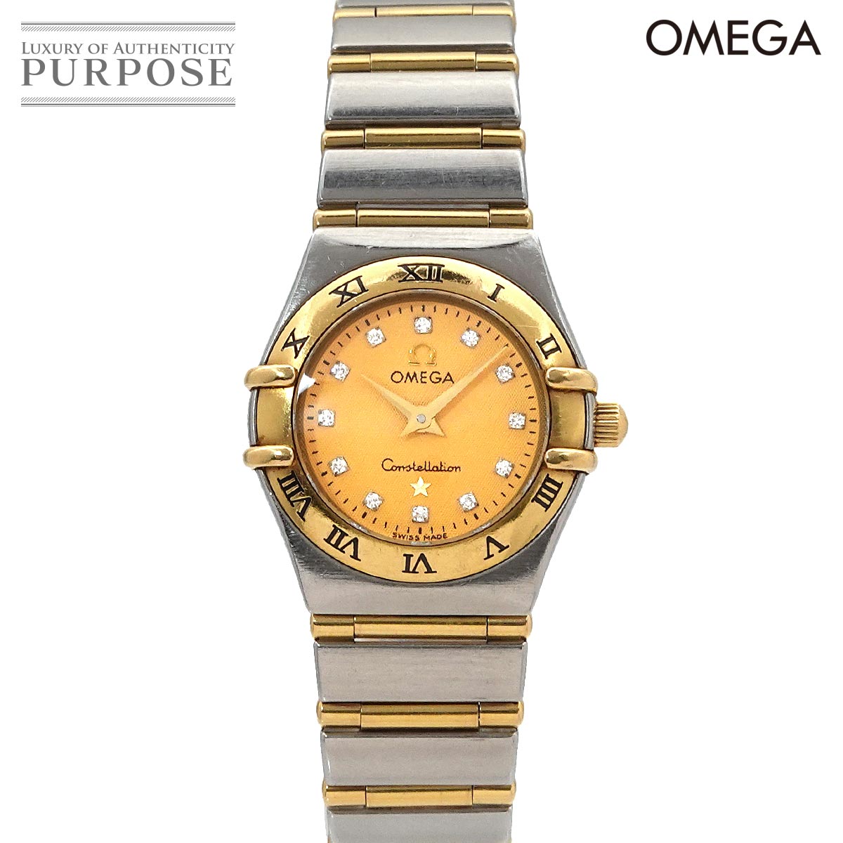 オメガ OMEGA コンステレーション ミニ コンビ 1262 15 レディース 腕時計 12P ダ ...