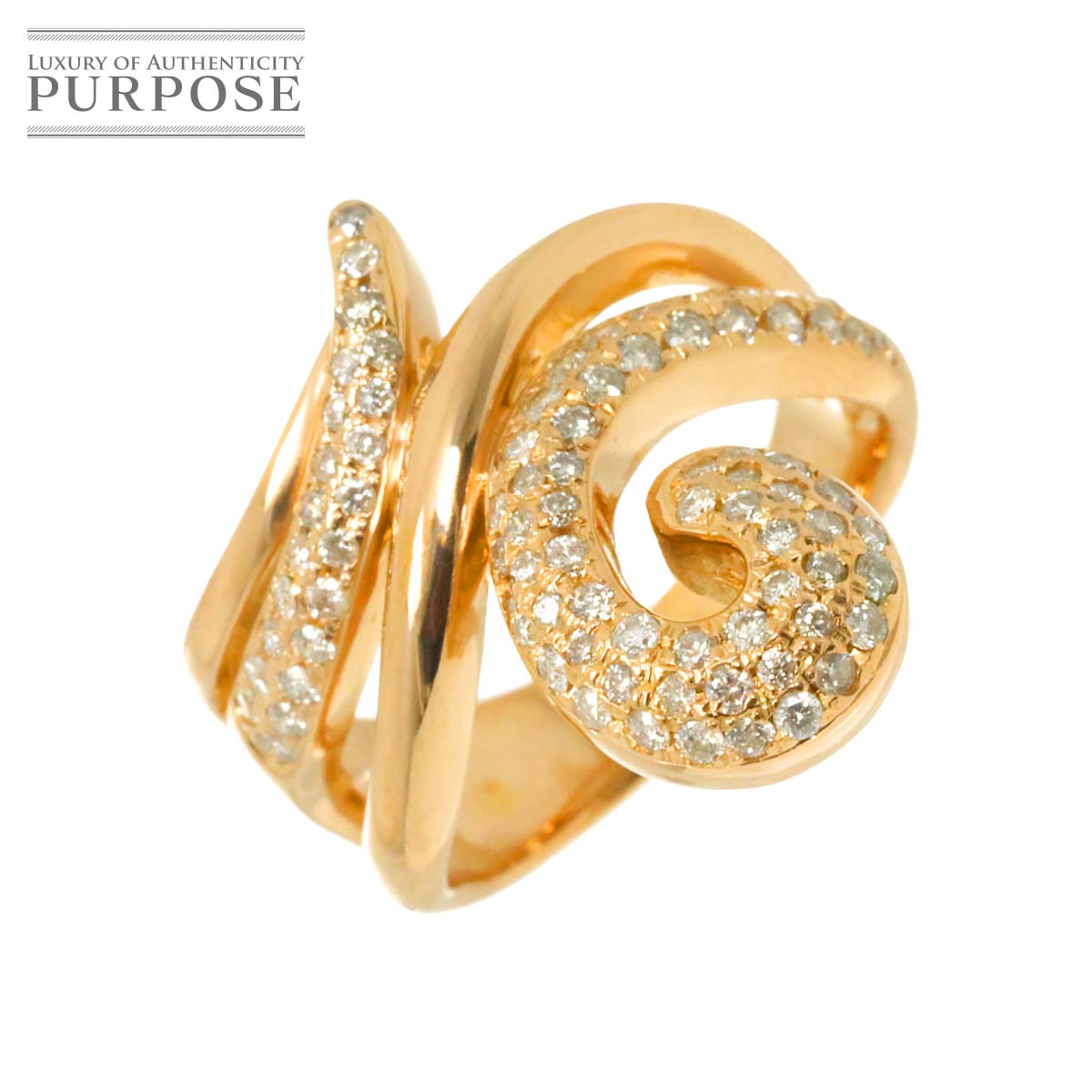 Rakuten - 【新品仕上げ】 リング 15.5号 ダイヤ 0.80ct K18 PG ピンクゴールド 750 指輪 Diamond Ring【中古】
