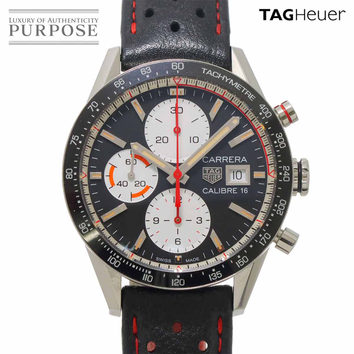 タグホイヤー TAG Heuer カレラ CV201AP-0 クロノグラフ メンズ 腕時計 デイト ブラック オートマ 自動巻き ウォッチ Carrera 【中古】