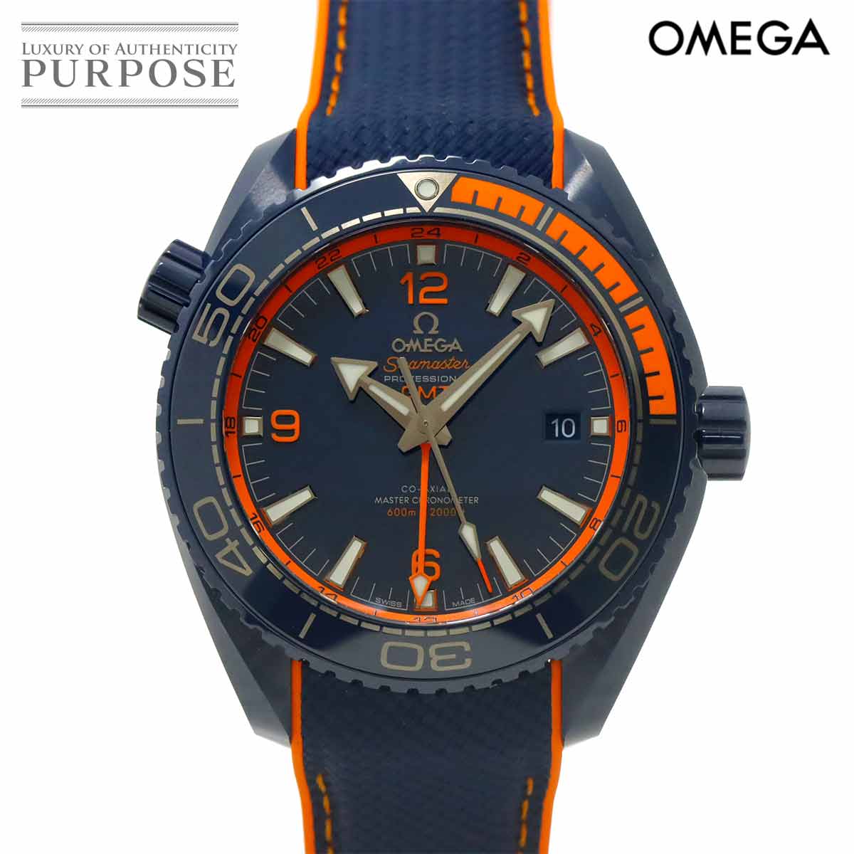 オメガ OMEGA シーマスター プラネットオーシャン 600M コーアクシャル GMT 215 92 46 22 03 001 メンズ 腕時計 ブルー オートマ 自動巻き Seamaster 【中古】