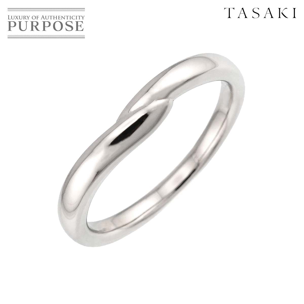 Rakuten - 【新品同様】 タサキ TASAKI スティール ライン 17号 リング Pt プラチナ 田崎真珠 指輪 Ring【中古】