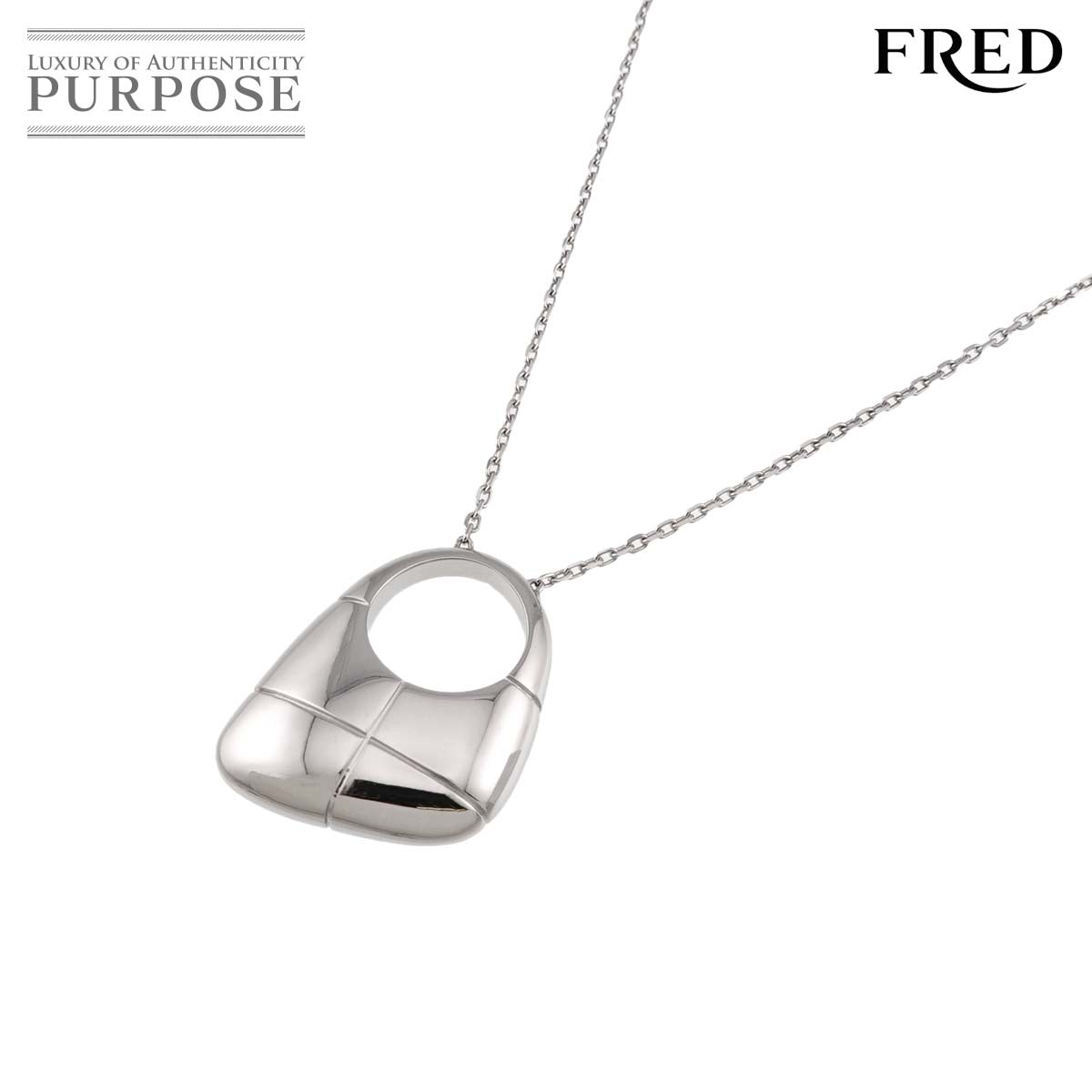 K18WG FREDジュエリー ネックレス K美品 1フレッド 8FRED WG フレッド