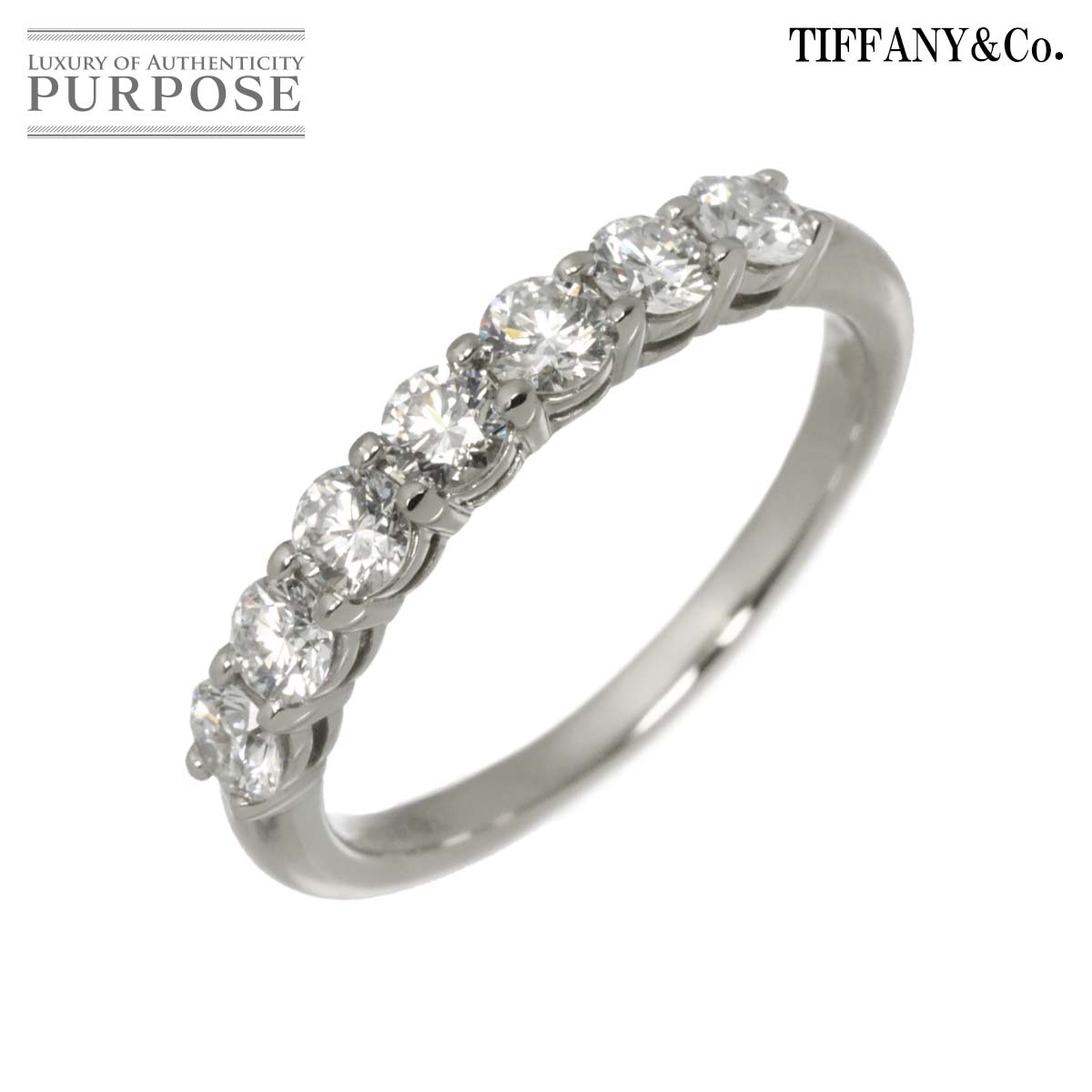 【新品同様】 ティファニー TIFFANY&Co. フォーエバー 9.5号 リング ハーフ ダイヤ...