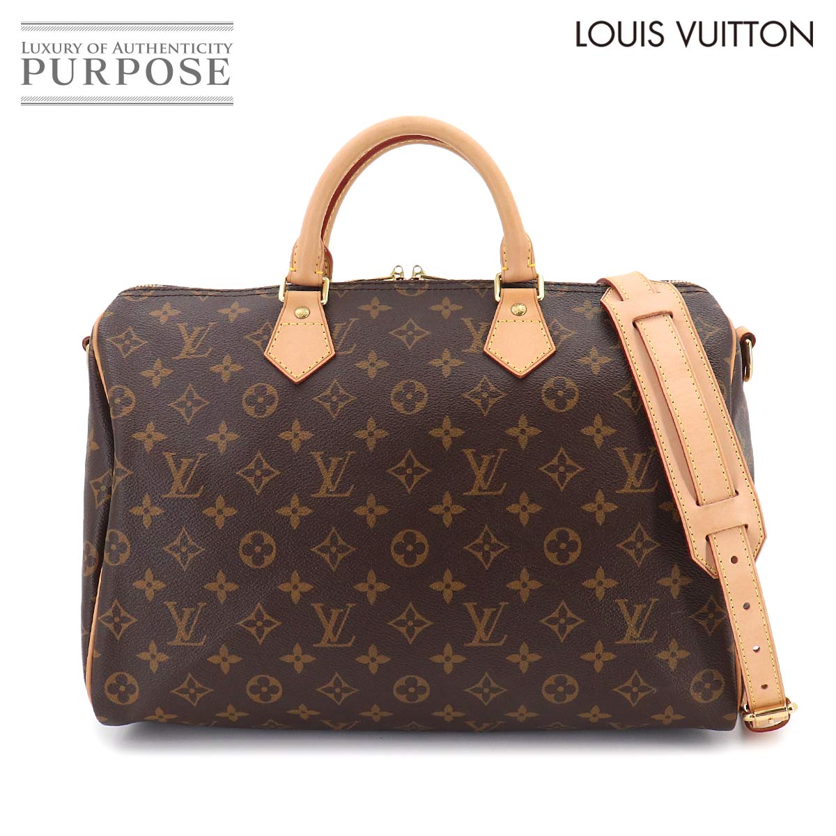  スピーディ バンドリエール 35 ルイ ヴィトン LOUIS VUITTON モノグラム 2way ハンド ショルダー バッグ ブラウン M40392 Speedy Bandouliere 35 