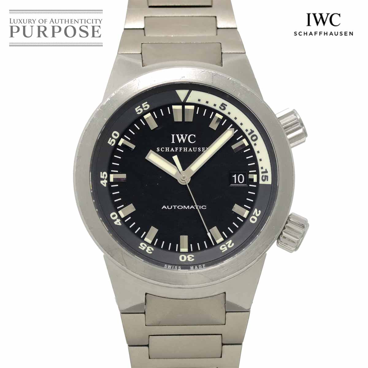 IWC アクアタイマー IW354807 メンズ 腕時計 デイト ブラック 文字盤 自動巻き インタ ...