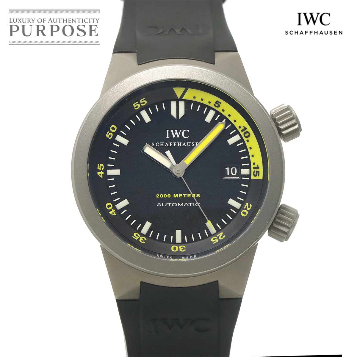 IWC アクアタイマー オートマティック 2000 IW353804 腕時計 デイト ブラック 自動 ...