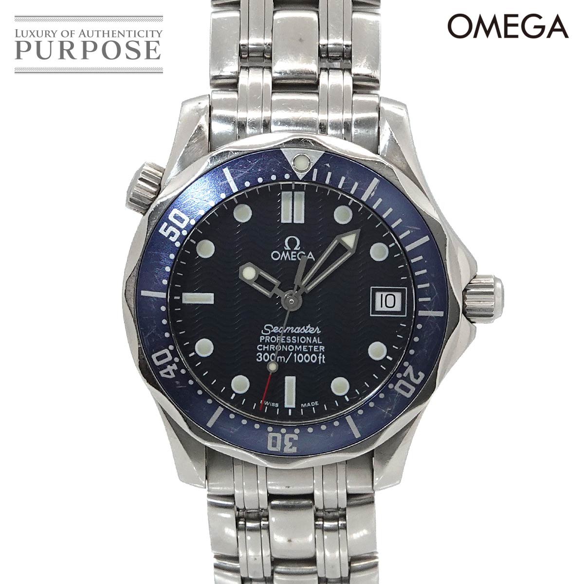 オメガ OMEGA シーマスター 300 プロフェッショナル 2551 80 ボーイズ 腕時計 デイト ネイビー オートマ 自動巻き ウォッチ Seamaster 【中古】