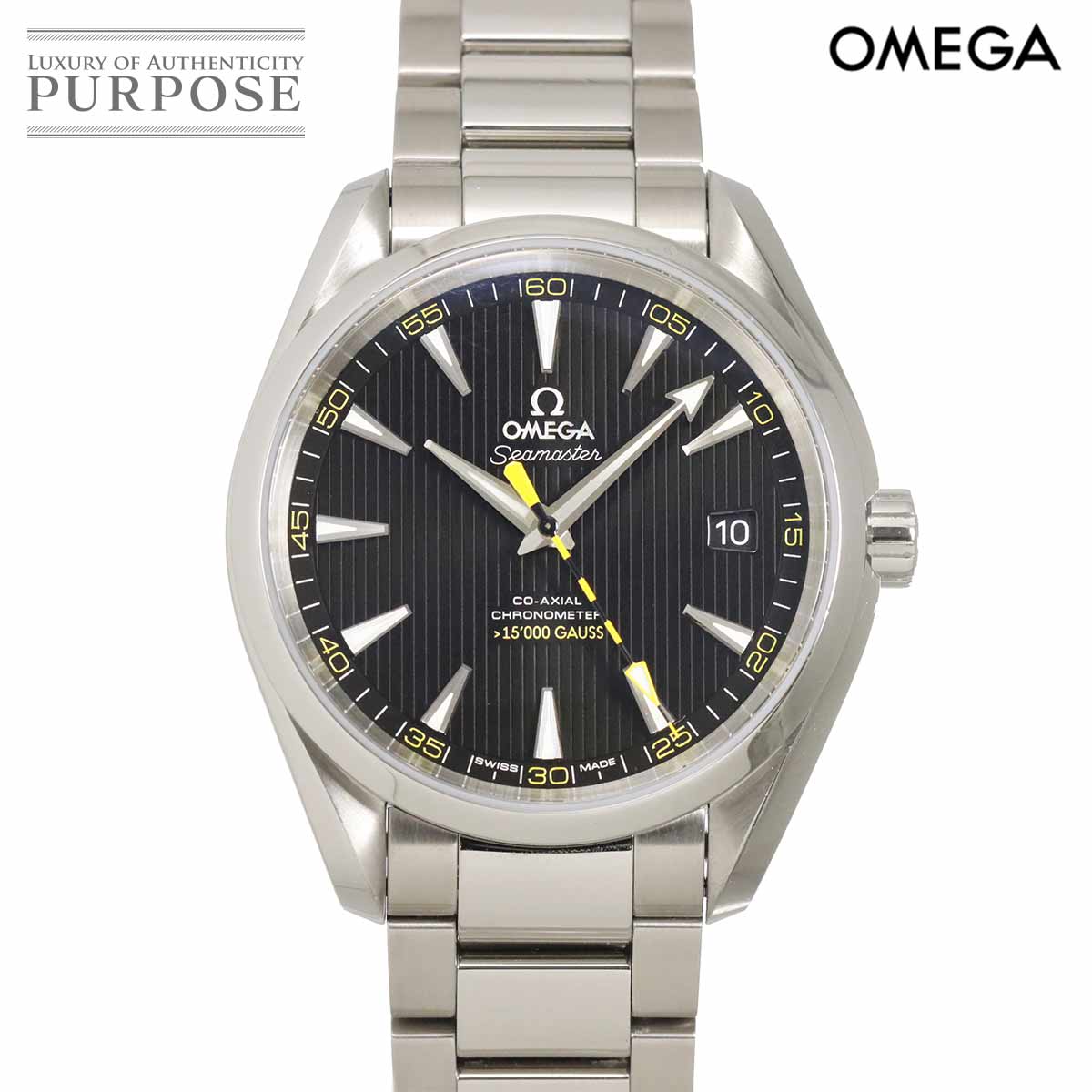 オメガ OMEGA シーマスター アクアテラ コーアクシャル 15000ガウス 231 10 42 21 01 002 メンズ 腕時計 デイト ブラック 自動巻き Seamaster 【中古】