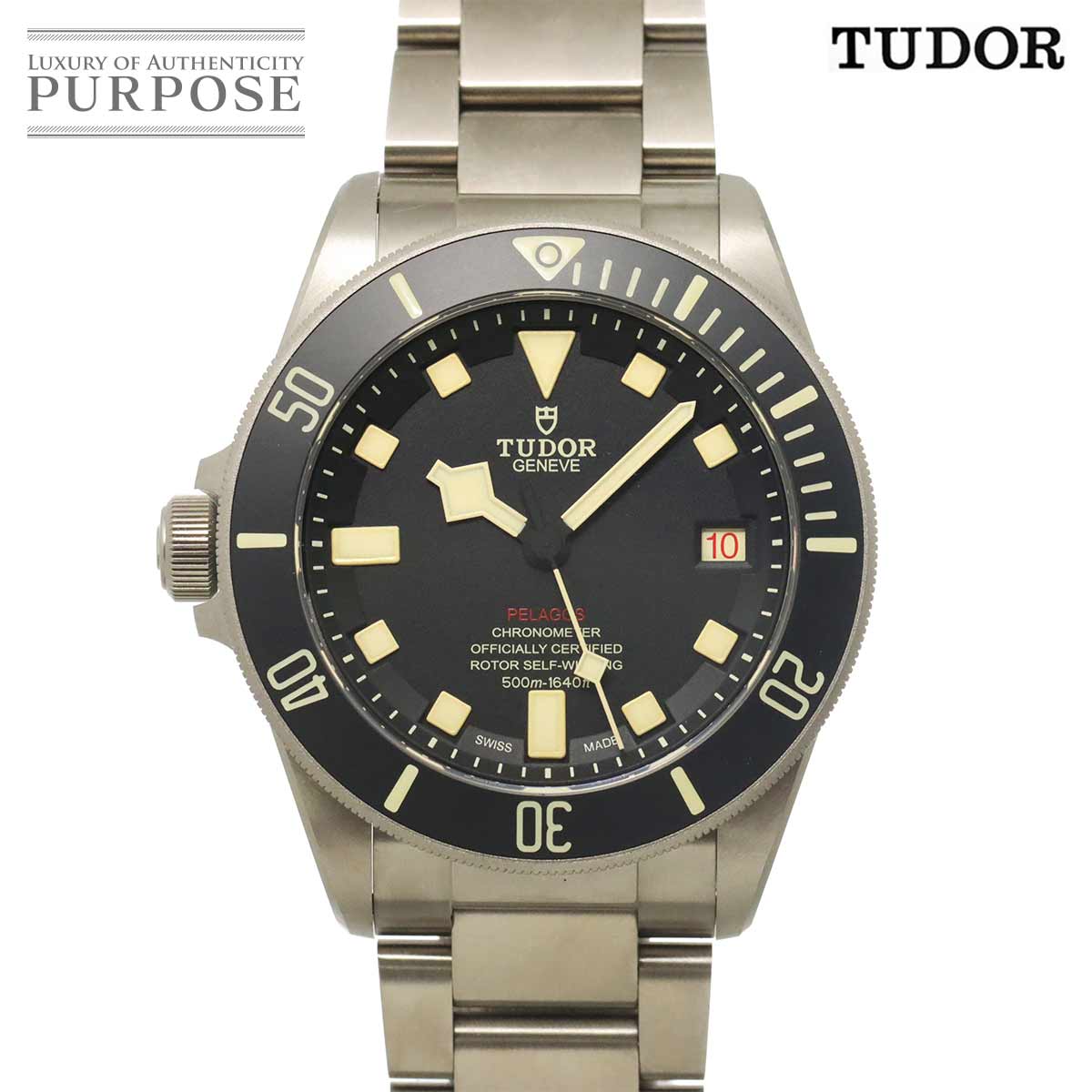 チューダー チュードル TUDOR ペラゴス LHD 25610TNL メンズ 腕時計 ブラック オートマ 自動巻き ウォッチ Pelagos 【中古】