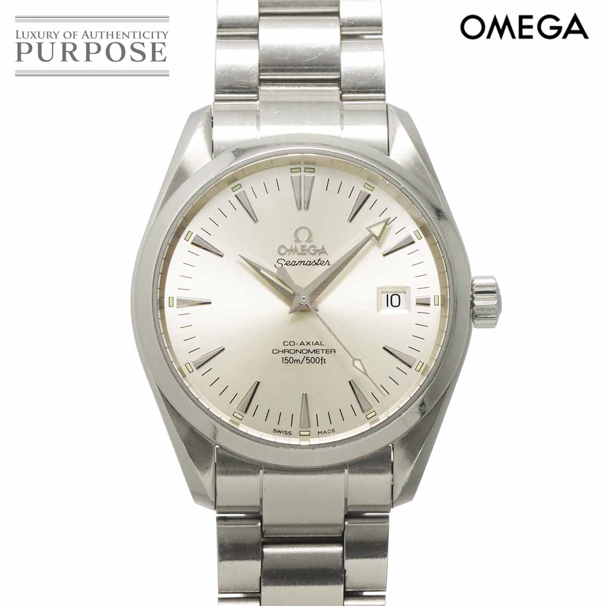 オメガ OMEGA シーマスター アクアテラ コーアクシャル 2503 30 メンズ 腕時計 デイト シルバー オートマ 自動巻き ウォッチ Seamaster 【中古】