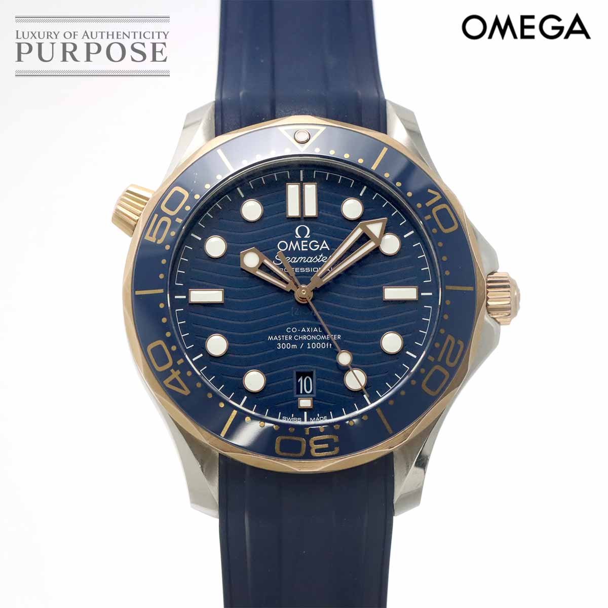 オメガ OMEGA シーマスター ダイバー300 コーアクシャル マスタークロノメーター コンビ 210 22 42 20 03 002 メンズ 腕時計 デイト PG ピンクゴールド 自動巻き Seamaster 【中古】
