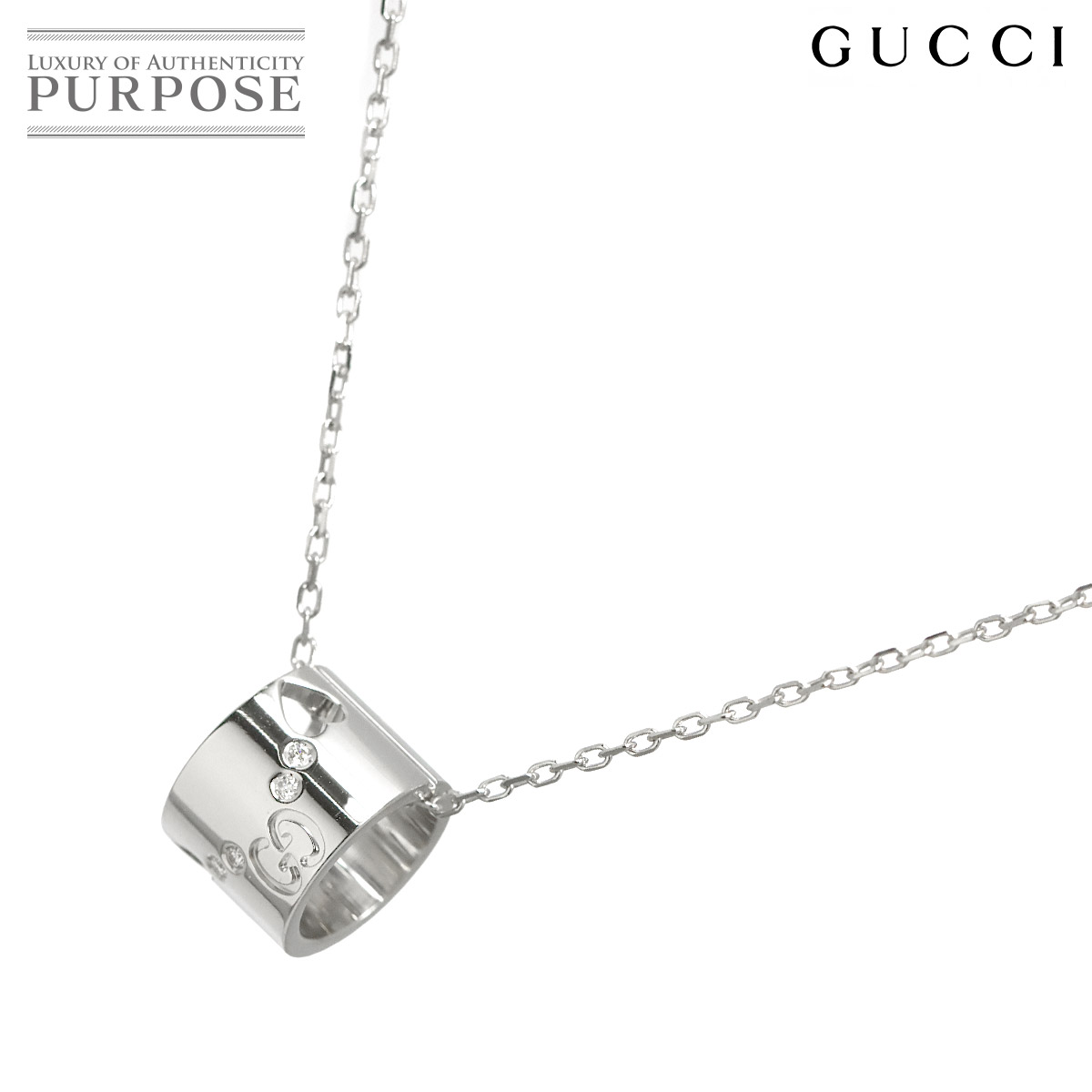 GUCCI グッチ GGロゴ 筒型 ネックレス ホワイトゴールド 楽天市場】gucci ホワイトゴールド ネックレスの通販