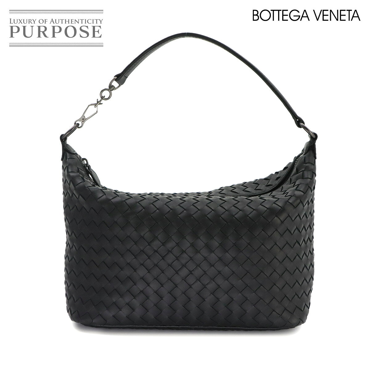 【新品同様】 ボッテガ ヴェネタ BOTTEGA VENETA イントレチャート ハンド バッグ レザー ブラック 239988 Intrecciato Bag 【中古】