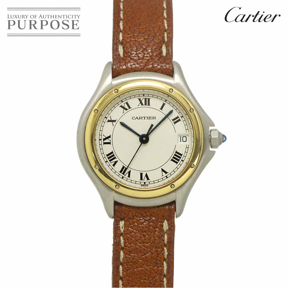 楽天市場】Cartier（文字盤カラーブラウン）（レディース腕時計