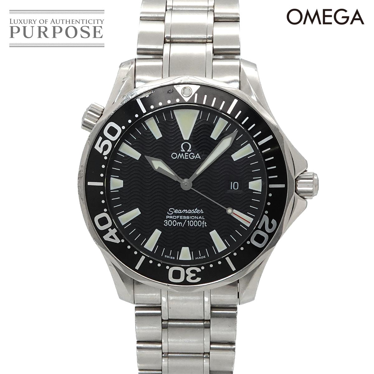 【新品仕上げ　済み】 オメガ OMEGA シーマスター プロフェッショナル 300 2264 50 メンズ 腕時計 デイト ブラック クォーツ ウォッチ Seamaster 【中古】