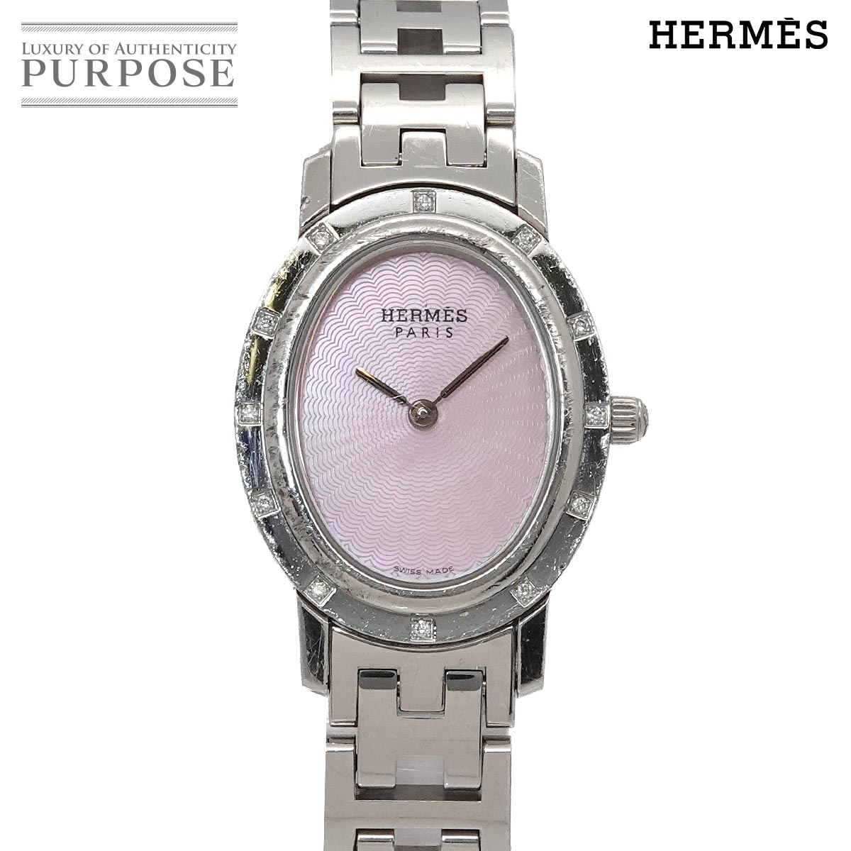 HERMES】✨極美品✨ エルメス クリッパー レディース 腕時計 ホワイト