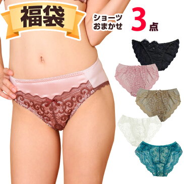 【福袋】 ショーツ 3枚組 【メール便可5】 ( 福袋 2021 レディース ショーツ3点入お楽しみ福袋 セクシー ランジェリー かわいい パンティー 下着福袋 セット おしゃれ レディースショーツ 女性用 パンツ インナー 大きいサイズ 在庫処分 通販 プルミエ )