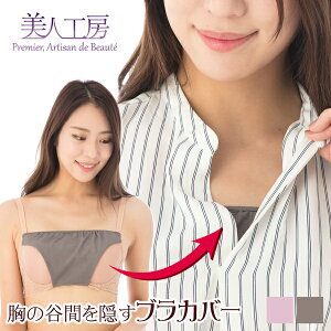 いい肌コットン ブラカバー 胸の谷間を隠す【メール便限定送料無料1.6】( 胸元 カバー 隠す インナー チラ見え 防止 下着 レディース 結婚式 セクシー かわいい 谷間隠し グレー ピンク ブラジャー カバー 谷間カバー 胸元ラインカバー 制服 オフィス 女性用 美人工房 )