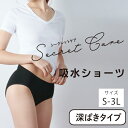 シークレットケア 吸水ショーツ 深ばきタイプ 単品【メール便可2.5】( サニタリーショーツ 消臭抗菌 吸水速乾 羽付きナプキン取付可 軽失禁ショーツ 軽失禁パ...