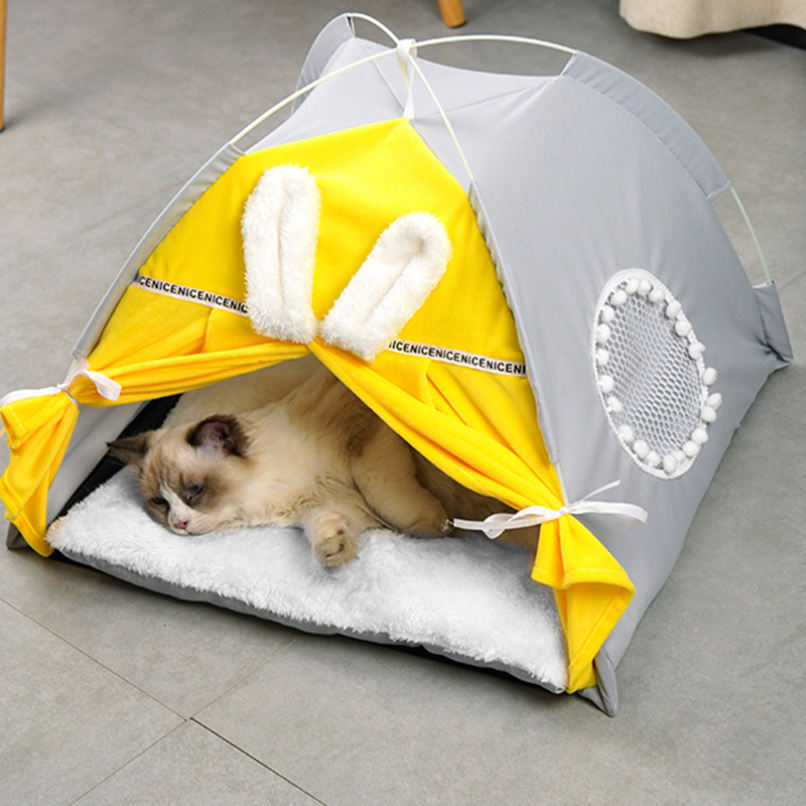 300円OFFクーポン犬 猫 ペット ハウス ベッド テント 折りたたみ 犬ベッド 猫ベッド 犬小屋 猫小屋 クッション付き 四季通用 可愛い ふわふわ 通気性いい 組み立て簡単 洗濯可能 おしゃれ キャットハウス 洗える ペットクッション MMLYY