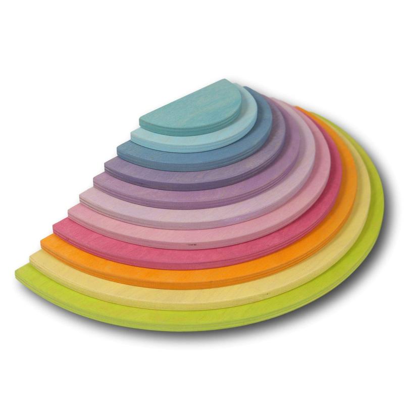 半円盤・パステル （GM10674） 【グリムス/Grimm's】 【2歳頃から】サイズ：最大約横 37cm,厚み 0.8cm、内容：パーツ11ヶ、対象年齢：2歳頃から
