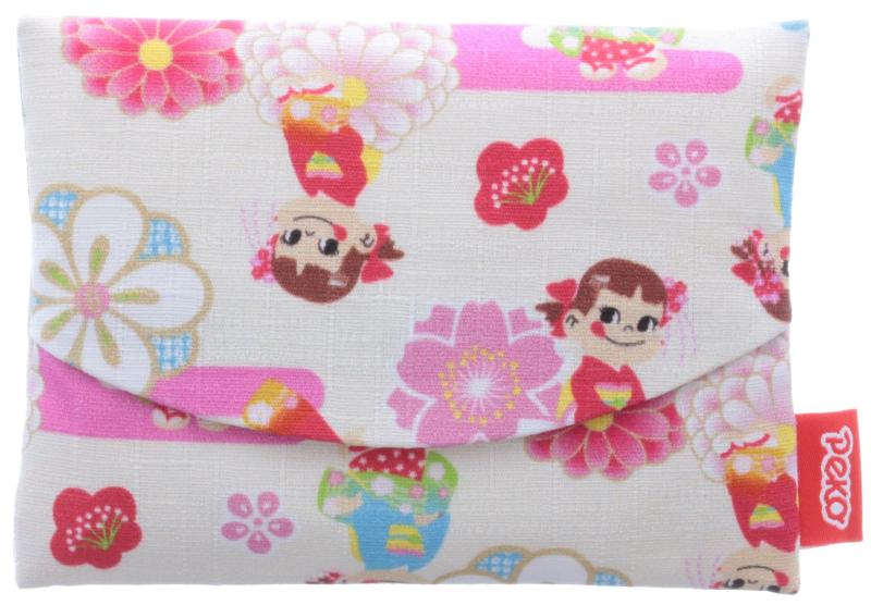 ペコちゃん×京都 かぶせティッシュケース クリーム