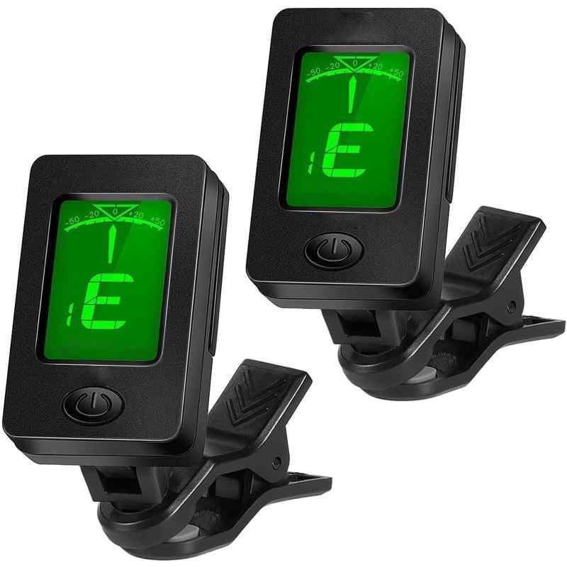 ギター チューナー クリップチューナー チューニングメーター 高精度 クリップ式に対応小型チューナー ギター/ウクレレ/バイオリン/ベース用【LEDディスプレイ】高精度LEDディスプレイを搭載し、画面がはっきりしてぼやけず、暗い環境でも簡単に音程を読み取ることができ、調音が一目でわかる。【簡単操作】コンパクトで持ち運びに便利な、クラシックなクリップ式デザインを採用。 ボタン1つで操作が完了するので、片手での操作に便利で、長押しでオン/オフ、短押しでモード切替ができます。【アジャスタブルデザイン】ディスプレイ部は左右360°、前後90°の角度調節が可能なので、ギターなどの楽器に取り付けた際、演奏者に最適な角度に微調整することができます。【コンパクトで携帯可能】軽量化されたボディにクリップ式のデザインを組み合わせることで、楽器や譜面台に簡単に固定でき、持ち歩くのに負担がない。プロのミュージシャンでもアマチュアでも、いつでも楽器の音程を維持し、演奏をより優れたものにすることができます。【多楽器互換】ギター、ベース、バイオリン、ユークリなど多くの楽器をサポートし、専属調音モードをワンタッチで切り替える。高精度感応技術、音の高さを素早く捕捉し、各楽器に専門レベルの調校効果を得ることができる。