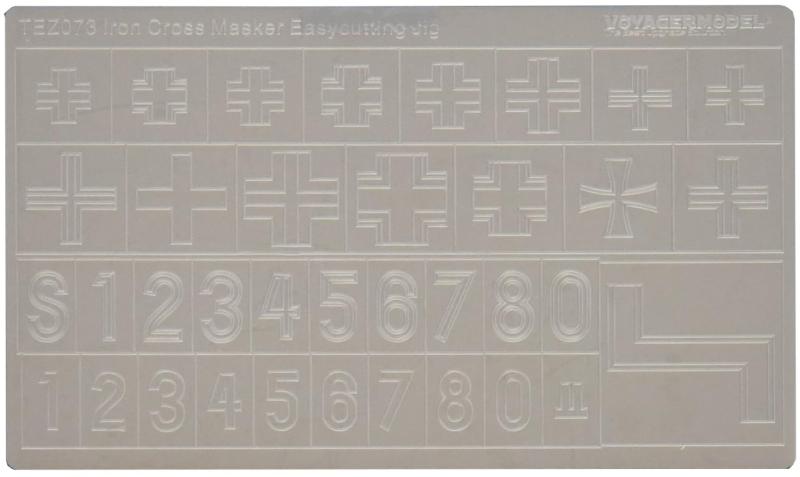 ボイジャーモデル 1/35 第二次世界大戦 ドイツ 車体番号/鉄十字 ステンシル製作セット 汎用 プラモデル用ツール TEZ073