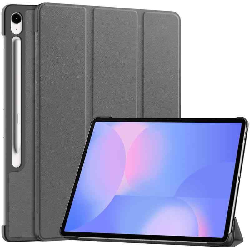 Other - For Galaxy Tab S10 FE+ / S10FE Plus SM-X620 13.1インチ 2025 ケース 保護ケース 【SHANCHI】スタンド機能付き 薄型 超軽量 全面保護 高級PUレザー 傷防止 汚れ防止 耐久性 [グレー]
