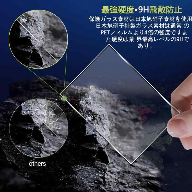 【2枚セット】 対応 insta360 X4 Air ガラスフィルム 【日本旭硝子 硬度9H】 対応 インスタ360 X4 Air フィルム アクセサリー 強化ガラス 液晶 保護フィルム 3D Touch対応 、高透過率 、気泡ゼロ 、超