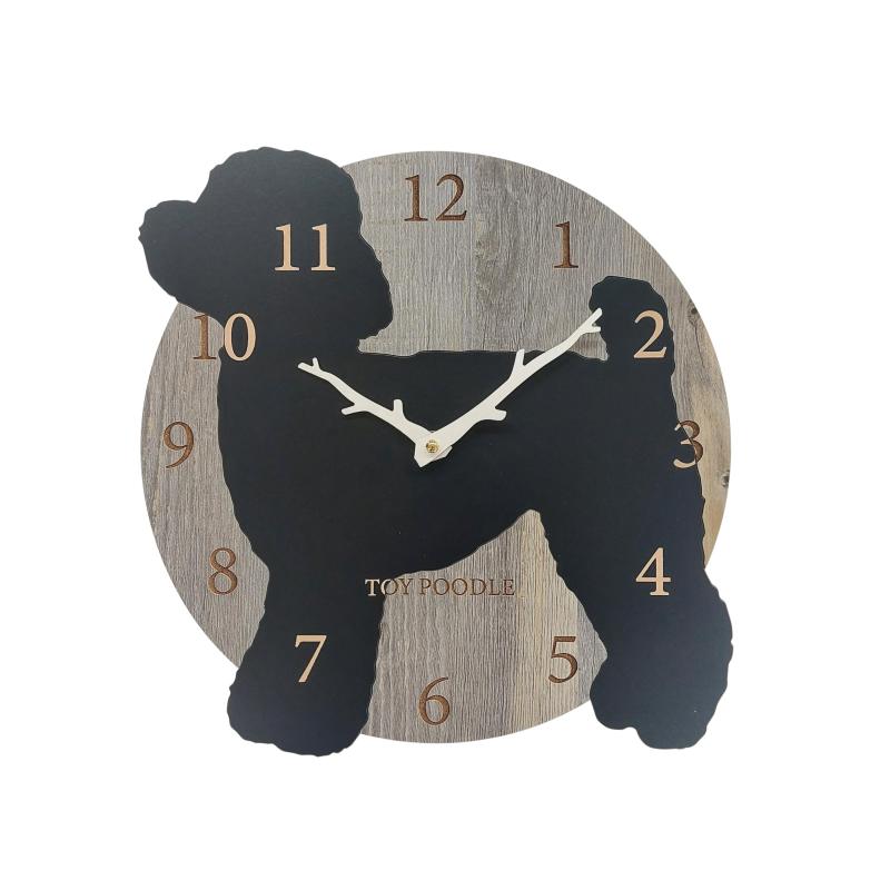 [新品未使用] トイプードルの時計 ふりふりわんこ時計_トイプードル – Pisae インテリア時計