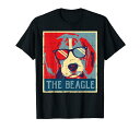 ビーグル オバマ ポスター ビンテージ動物 ペット ハウンド 犬 ギフト Tシャツ