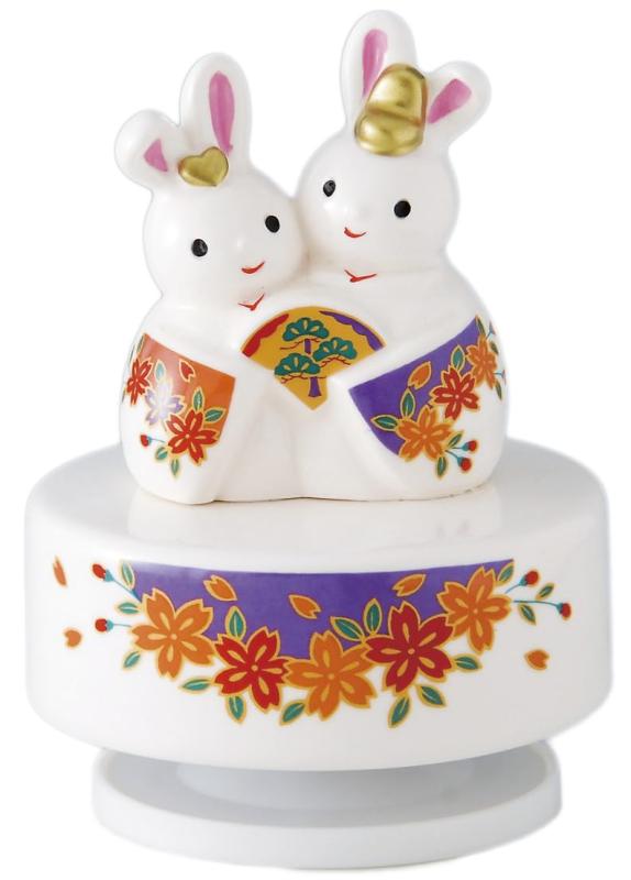 雛人形 オルゴール 平飾り 親王飾り コンパクト ひな祭り 桃の節句 インテリア