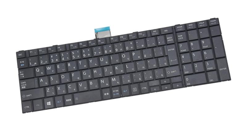 E-ZeeGaa日本語キーボード 適用する TOSHIBA 東芝 dynabook T452 T552 T652 T752 T772 T572 シリーズ Satellite C850 L850 P850 P870 修理交換用 (Black)